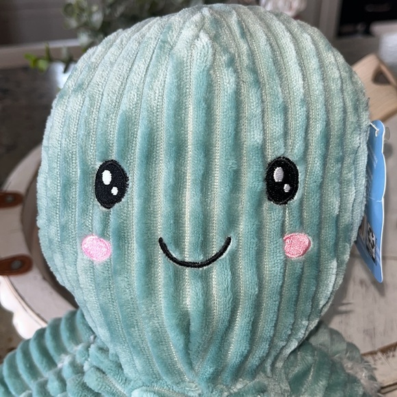 NWT Spark Create Imagine Octopus Plush w/ Rattle, Ages 0+ Teal & White Baby Toy - Picture 8 of 10